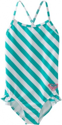 Roxy Kids Girls 2-6X Criss Cross Ruffle One Piece Beach Bloom Print Swimsuit Roxy Kids Girls 2-6X Criss Cross Ruffle One Piece Beach Bloom Print Swimsuit