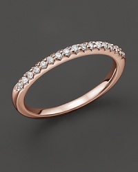 An elegant diamond ring in 14 Kt. rose gold that can be worn stacked. An elegant diamond ring in 14 Kt. rose gold that can be worn stacked.