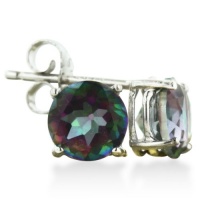 2ct Round Rainbow Amethyst Earrings In Sterling Silver 2ct Round Rainbow Amethyst Earrings In Sterling Silver