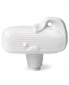 Drop anchor and have a whale of a time with Moby Dick bottle stoppers. Jonathan Adler honors Melville's literary classic in high-fired porcelain with a glossy white finish.