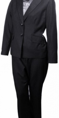 Kasper Eternal City 3 Piece Pant Suit with Blouse Black Multi Kasper Eternal City 3 Piece Pant Suit with Blouse Black Multi