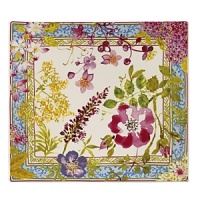 Millefleurs was inspired by flowers in a European garden as well as antique tableware. Its delicate renderings of pansies, roses, and thistles are blended with a vintage border in a contemporary color palette. Sophisticated, yet fresh and youthful. Dishwasher and microwave safe (for reheating only). Millefleurs was inspired by flowers in a European garden as well as antique tableware. Its delicate renderings of pansies, roses, and thistles are blended with a vintage border in a contemporary color palette. Sophisticated, yet fresh and youthful. Dishwasher and microwave safe (for reheating only).