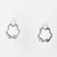 Barse Sterling Silver Hammered Abstract Earrings Barse Sterling Silver Hammered Abstract Earrings