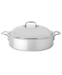 Great kitchens start with top-quality All-Clad cookware. Constructed of a durable, hand-polished 18/10 stainless steel surface and a pure aluminum core, the French braiser with rack and domed lid locks in moisture for rich, tender meats and succulent vegetables. Incredible heat distribution eliminates hot spots for picture-perfect presentation and taste. Lifetime warranty. Great kitchens start with top-quality All-Clad cookware. Constructed of a durable, hand-polished 18/10 stainless steel surface and a pure aluminum core, the French braiser with rack and domed lid locks in moisture for rich, tender meats and succulent vegetables. Incredible heat distribution eliminates hot spots for picture-perfect presentation and taste. Lifetime warranty.