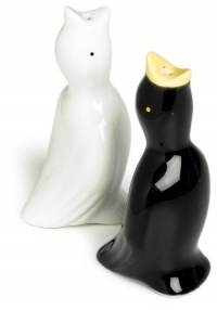 R & M Pie Bird Set of 2,  One Each White and Black