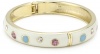 Betsey Johnson Sea Excursion Multi-Colored Dot Hinged Bangle Bracelet