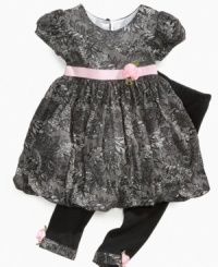 A lovely lightweight look, this Sweet Heart Rose dress features a fun, floral print and a ribbon accents to make her stand out. (Clearance) A lovely lightweight look, this Sweet Heart Rose dress features a fun, floral print and a ribbon accents to make her stand out. (Clearance)