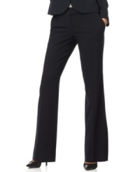 Calvin Klein's suit separates lay a fashionable foundation for your work wardrobe at an even more attractive price. These bootcut pants look polished with almost any top in your closet. Calvin Klein's suit separates lay a fashionable foundation for your work wardrobe at an even more attractive price. These bootcut pants look polished with almost any top in your closet.