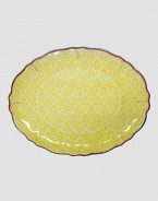 Reminiscent of French Provencal pottery, this durable melamine style is sure to become a cherished favorite for years to come.Melamine17.5 X 12 X 1Dishwasher safeDo not microwaveImported