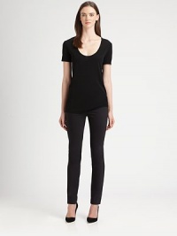 Made from soft cotton with a hint of stretch, sleek pants with back shaping darts and welt pockets.Hook-and-eye closureZip flyBack waist darts and welt pocketsInseam, about 34Nylon/cotton/elastaneDry cleanMade in USA of Italian fabricSIZE & FIT Model shown is 5'10 (177cm) wearing a US size Small. Made from soft cotton with a hint of stretch, sleek pants with back shaping darts and welt pockets.Hook-and-eye closureZip flyBack waist darts and welt pocketsInseam, about 34Nylon/cotton/elastaneDry cleanMade in USA of Italian fabricSIZE & FIT Model shown is 5'10 (177cm) wearing a US size Small.