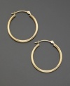 Polished 18k gold hoop earrings radiate classic elegance (22 mm).