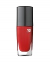 Inspired by the new trendy Rouge In Love lip collection, Vernis in Love is a high potency nail lacquer perfectly themed to complement every woman's mood and style. With ultimate brilliance, intense color and a mistake-free application, your nails will love the lasting shine and pop of color that stays put for days. Benefits:• Nails perfectly polished• High shine finish • Easy application Technology: • Multi-Polymers Complex provides a film that protects color and keeps nails perfectly polished• White Mica Lamellas reflect natural light for a high-shine finish• Grooved stem allows polish to flow directly to the center, while the elongated, round base distributes uniform color in a single stroke