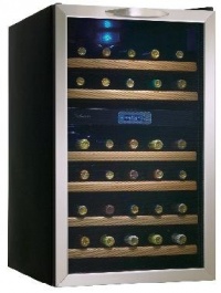 Danby DWC283BLS 3.5-Cu.Ft. 30-Bottle Free-Standing Wine Cooler, Black/Stainless Danby DWC283BLS 3.5-Cu.Ft. 30-Bottle Free-Standing Wine Cooler, Black/Stainless