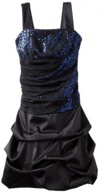 Ruby Rox Kids Girls 7-16 Sequin Pick-Up Dress, Black/Royal, 16 Ruby Rox Kids Girls 7-16 Sequin Pick-Up Dress, Black/Royal, 16