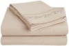 Bed Sheet Set - King Size, Beige Cream, - 1800 Chain Design