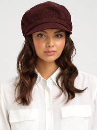 A sumptuous suede style in a classic design with adjustable inner band.SuedeAdjustable inner bandBrim, about 2Pindot linedProfessional leather cleanerImported A sumptuous suede style in a classic design with adjustable inner band.SuedeAdjustable inner bandBrim, about 2Pindot linedProfessional leather cleanerImported