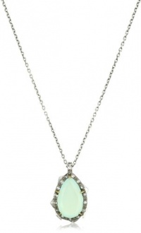 Elizabeth and James Thorns Sterling Silver Aqua Chalcedony Pendant Necklace Elizabeth and James Thorns Sterling Silver Aqua Chalcedony Pendant Necklace