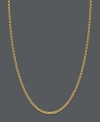 Cross your heart. Worn long or short, this 14k gold lariat-style wheat chain necklace shows your sweet side with a smooth heart link charm at the clasp. Approximate length: 16 to 20 inches.