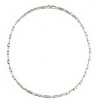 Studio 925 Versa Matte 18K Yellow Gold Vermeil and CZ Sterling Silver Necklace Studio 925 Versa Matte 18K Yellow Gold Vermeil and CZ Sterling Silver Necklace