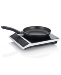 Get your kitchen going. The compact and portable size of this on-the-go induction cooktop lets you cook up masterpieces wherever an outlet is available. Ideal for dorms, boats and recreational events, this versatile burner has ten power settings ranging from 140º to 430ºF with a built-in countdown digital timer. 1-year warranty. Model 670040890. Get your kitchen going. The compact and portable size of this on-the-go induction cooktop lets you cook up masterpieces wherever an outlet is available. Ideal for dorms, boats and recreational events, this versatile burner has ten power settings ranging from 140º to 430ºF with a built-in countdown digital timer. 1-year warranty. Model 670040890.