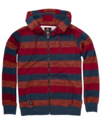 Not only is this salt and pepper striped hoodie from Quicksilver stylish, but its water repellent finish is so smart. Not only is this salt and pepper striped hoodie from Quicksilver stylish, but its water repellent finish is so smart.