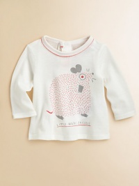 A signature mouse sits front and center on a charming tee with contrast piping.Round neckline with pipingLong hemmed sleevesButton backCottonMachine washImported Please note: Number of buttons may vary depending on size ordered. A signature mouse sits front and center on a charming tee with contrast piping.Round neckline with pipingLong hemmed sleevesButton backCottonMachine washImported Please note: Number of buttons may vary depending on size ordered.