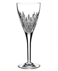 Waterford crystal is made even more radiant with the complex cuts of Monique Lhuillier's Arianne stemware. A sleek silhouette is rooted in a simply luminous and substantial base for a wine glass that's beautifully balanced. Waterford crystal is made even more radiant with the complex cuts of Monique Lhuillier's Arianne stemware. A sleek silhouette is rooted in a simply luminous and substantial base for a wine glass that's beautifully balanced.
