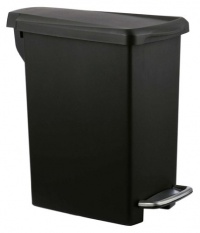 simplehuman 10L-Liter / 2.6-Gallon Slim Step Trash Can, Black Plastic simplehuman 10L-Liter / 2.6-Gallon Slim Step Trash Can, Black Plastic