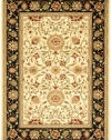 Area Rug 5x7 Rectangle Traditional Ivory - Black Color - Safavieh Lyndhurst Rug from RugPal