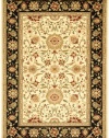 Area Rug 5x7 Rectangle Traditional Ivory - Black Color - Safavieh Lyndhurst Rug from RugPal