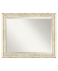 Seek country charm in this rustic wall mirror. Traditional whitewash brings out natural wood grain, a distinct finish that's ideal for informal settings. Hang vertically or horizontally to fit the room. Seek country charm in this rustic wall mirror. Traditional whitewash brings out natural wood grain, a distinct finish that's ideal for informal settings. Hang vertically or horizontally to fit the room.