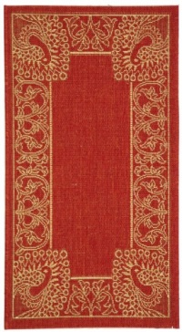 Area Rug 2x3 Rectangle Transitional Red - Natural Color - Safavieh Courtyard Rug from RugPal Area Rug 2x3 Rectangle Transitional Red - Natural Color - Safavieh Courtyard Rug from RugPal