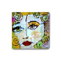 Girl 13x13 Limited-Edition Artistic Planked Wood Sign by Cindy Wunsch Girl 13x13 Limited-Edition Artistic Planked Wood Sign by Cindy Wunsch
