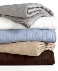 Geometric, circle-and-square quilting renders sumptuous texture in this Gradient quilted European sham from Hotel Collection for a contemporary look. Geometric, circle-and-square quilting renders sumptuous texture in this Gradient quilted European sham from Hotel Collection for a contemporary look.