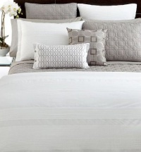 Hotel Collection Woven Pleat White 320T Cotton Full/Queen Duvet Cover Hotel Collection Woven Pleat White 320T Cotton Full/Queen Duvet Cover