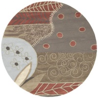 Area Rug 8x8 Round Contemporary Moss Color - Surya Artist Studio Rug from RugPal Area Rug 8x8 Round Contemporary Moss Color - Surya Artist Studio Rug from RugPal