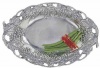 Arthur Court Grape Oval Tray with Fretwork, 13-1/2-Inch