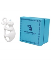 Monkey around the Christmas tree with Jonathan Adler's matte white ornament depicting a mischievous jungle creature. Monkey around the Christmas tree with Jonathan Adler's matte white ornament depicting a mischievous jungle creature.