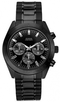 Guess Waterpro All Black Chronograph Bracelet Men's Watch #U15055G1 Guess Waterpro All Black Chronograph Bracelet Men's Watch #U15055G1