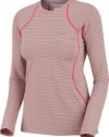 Columbia Women's Baselayer Midweight Long Sleeve Stripe Top, Bright Rose Multi, Medium