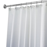 InterDesign Carlton Spa Stall Shower Curtain 54-inch x 78- inch , White InterDesign Carlton Spa Stall Shower Curtain 54-inch x 78- inch , White