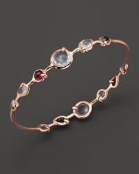 Clear quartz and color-backed mother of pearl with quartz in rose silver from Ippolita. Clear quartz and color-backed mother of pearl with quartz in rose silver from Ippolita.