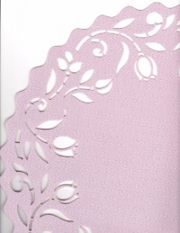 Homewear by Sam Hedaya Table Linens, Set of 4 Pink Tulip Laser Cut Round Placemats Homewear by Sam Hedaya Table Linens, Set of 4 Pink Tulip Laser Cut Round Placemats