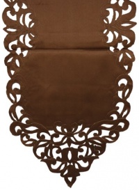Homewear Cutwork and Embroidery Imperial Scroll 14-Inch by 72-Inch Runner, Java Homewear Cutwork and Embroidery Imperial Scroll 14-Inch by 72-Inch Runner, Java
