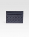Leather card case with signature microguccisima logo detail.Five card slots4W x 3HLeatherMade in Italy