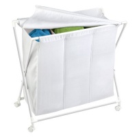 Honey-Can-Do HMP-01387 Rolling Laundry Sorter With Removable Bag, Three Bag Honey-Can-Do HMP-01387 Rolling Laundry Sorter With Removable Bag, Three Bag
