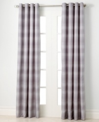 A subtle, ombre ground presents an understated, elegant design in this Meridian Quartz window panel from Hotel Collection. Pair with the coordinating bedding collection for the full look. A subtle, ombre ground presents an understated, elegant design in this Meridian Quartz window panel from Hotel Collection. Pair with the coordinating bedding collection for the full look.