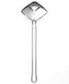 A seasoned pro! Have the tools to take on the kitchen and conquer cooking. The unique square-shaped design of this stainless steel tool scoops and pours in any direction, making it the perfect companion for right- and left-handed cooks. Getting into the corners of square pans to serve up every last drop of soups, stews and more.