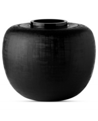 Discover the modern treasure that is Donna Karan's Artisan linear grand vase. Mouth-blown glass is etched by hand, ensuring no two pieces are identical but each is a work of art. Discover the modern treasure that is Donna Karan's Artisan linear grand vase. Mouth-blown glass is etched by hand, ensuring no two pieces are identical but each is a work of art.