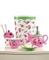 Tea time! Your bathroom is ready for a little afternoon tea with this whimsical toothbrush holder in the shape of a cupcake with dainty roses, sprinkles and a cherry on top in a pink, green and white color palette that's completely kid-friendly. From Jay Franco.